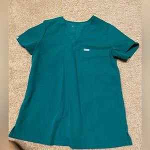 XS FIGS HUNTER GREEN Catarina™ One-Pocket Scrub Top